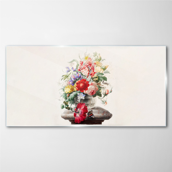 Tablou sticla Aranjament floral in vaza