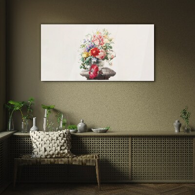 Tablou sticla Aranjament floral in vaza
