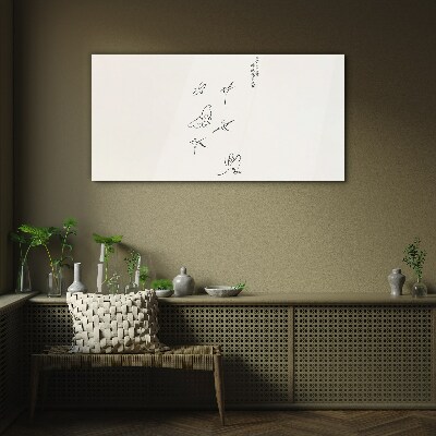 Tablou sticla Delicatesa fluturilor in miscare