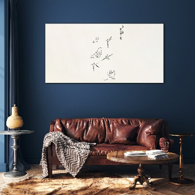 Tablou sticla Delicatesa fluturilor in miscare
