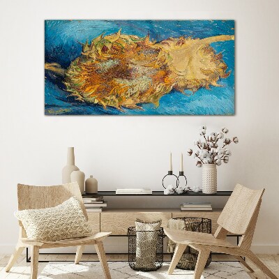 Tablou sticla Floarea -soarelui Van Gogh