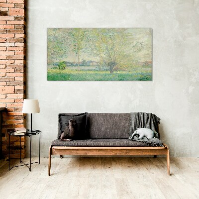 Tablou sticla Willows Modern Monet