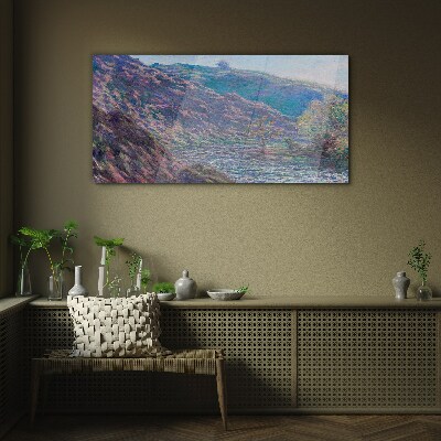 Tablou sticla Purple Hills at Dawn