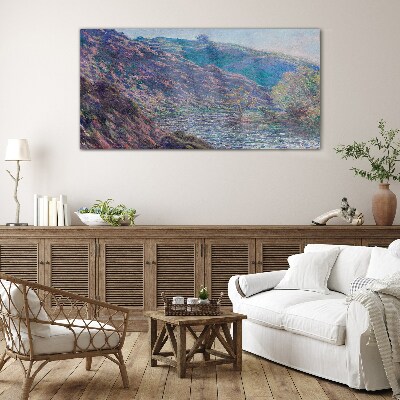 Tablou sticla Purple Hills at Dawn