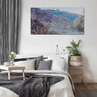 Tablou sticla Purple Hills at Dawn