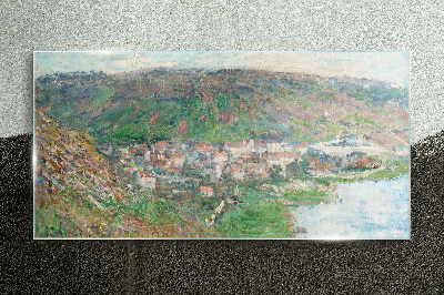 Tablou pe sticla Peisaj de primăvară lângă râu