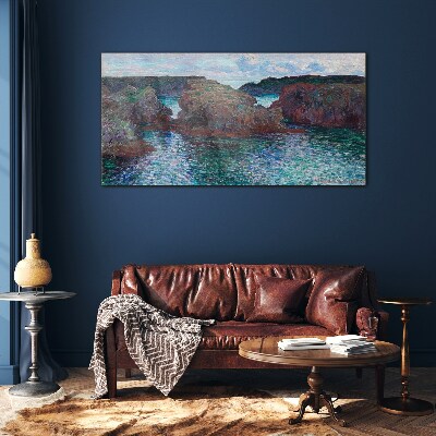 Tablou sticla Rocks Ocean Monet