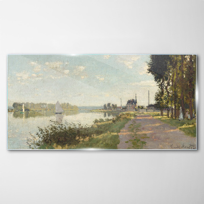 Tablou sticla Promenadă în Argenteuil Monet