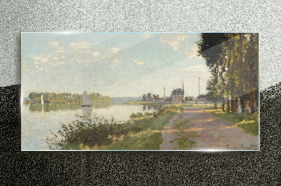 Tablou sticla Promenadă în Argenteuil Monet