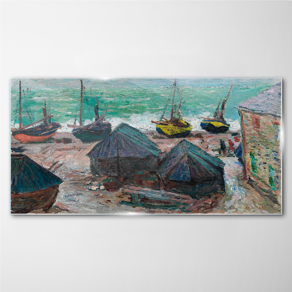 Tablou sticla Port maritim cu barci