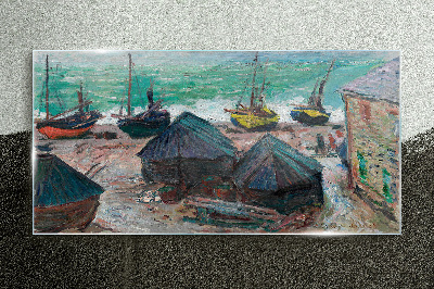 Tablou sticla Port maritim cu barci