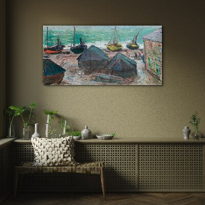 Tablou sticla Port maritim cu barci