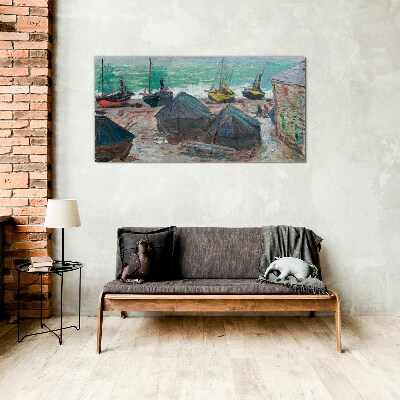 Tablou sticla Port maritim cu barci