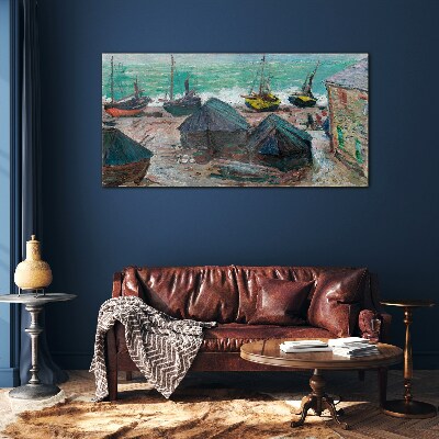Tablou sticla Port maritim cu barci