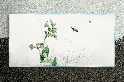 Tablou sticla Delicatesa naturii cu un fluture
