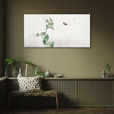 Tablou sticla Delicatesa naturii cu un fluture
