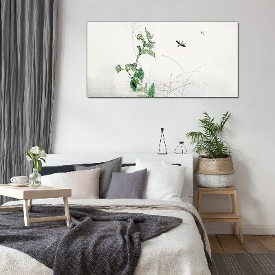 Tablou sticla Delicatesa naturii cu un fluture