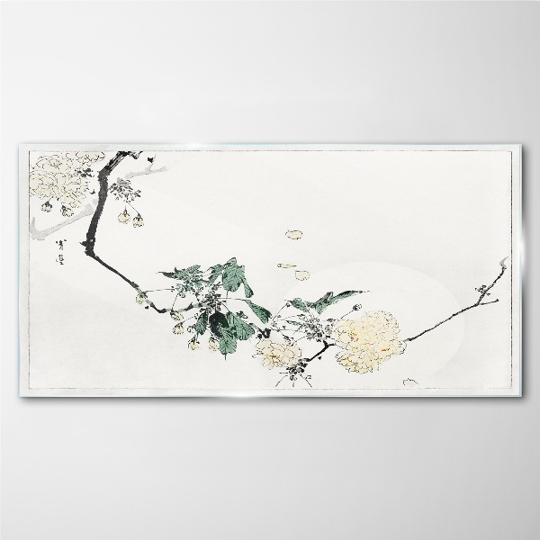 Tablou sticla Un peisaj floral in nuante delicate