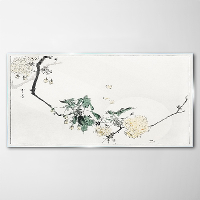 Tablou sticla Un peisaj floral in nuante delicate