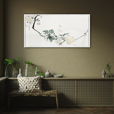 Tablou sticla Un peisaj floral in nuante delicate