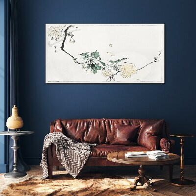 Tablou sticla Un peisaj floral in nuante delicate