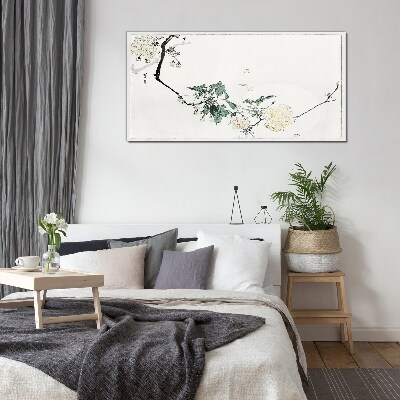 Tablou sticla Un peisaj floral in nuante delicate