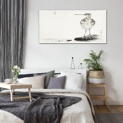 Tablou sticla Pasăre pe un fundal minimalist