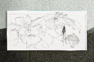 Tablou sticla Compoziții florale în linii delicate
