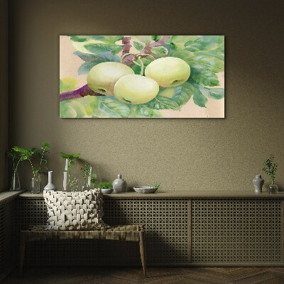 Tablou sticla Gradina de mere in culori pastelate