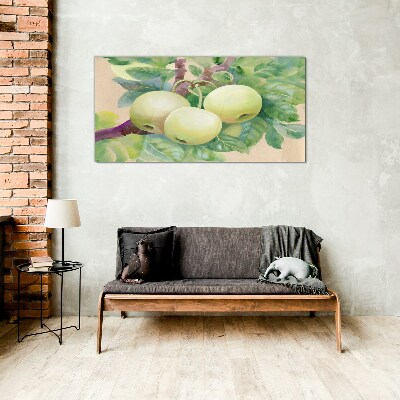 Tablou sticla Gradina de mere in culori pastelate