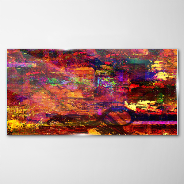 Tablou sticla Abstracție colorată în culori intense