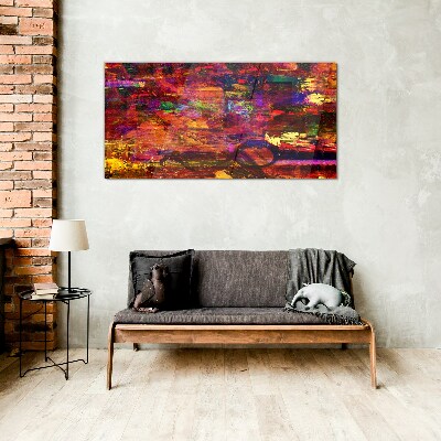 Tablou sticla Abstracție colorată în culori intense