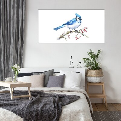 Tablou sticla Bluebird pe o ramură