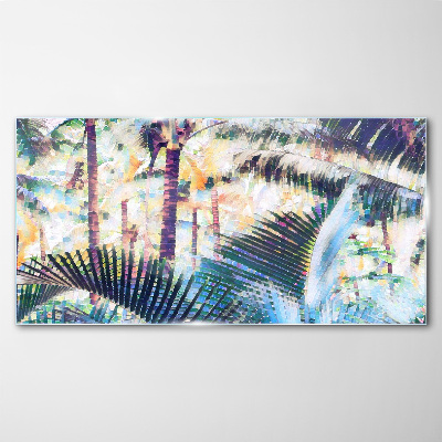 Tablou sticla Peisaj tropical în culori pastelate