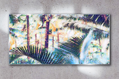 Tablou sticla Peisaj tropical în culori pastelate