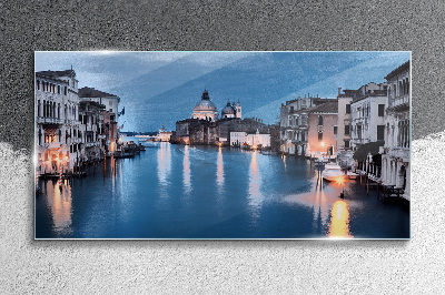 Tablou sticla Veneția în lumina serii