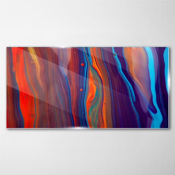 Tablou sticla Valuri colorate de dans abstract