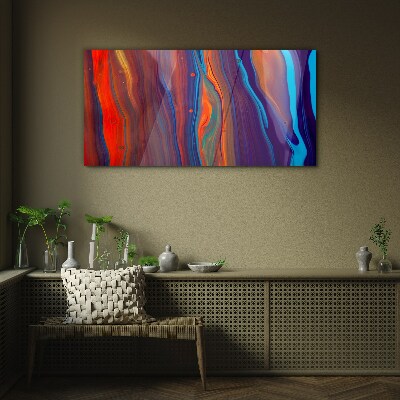 Tablou sticla Valuri colorate de dans abstract