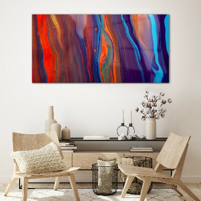 Tablou sticla Valuri colorate de dans abstract