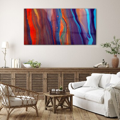 Tablou sticla Valuri colorate de dans abstract