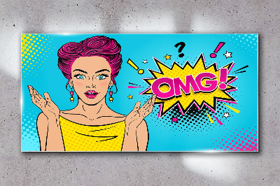 Tablou sticla Surpriză Pop Art