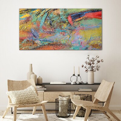 Tablou sticla Peisaj abstract colorat