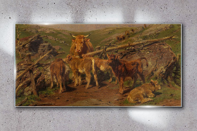 Tablou sticla Peisaj pastoral cu vite