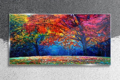 Tablou sticla Peisaj colorat de toamnă