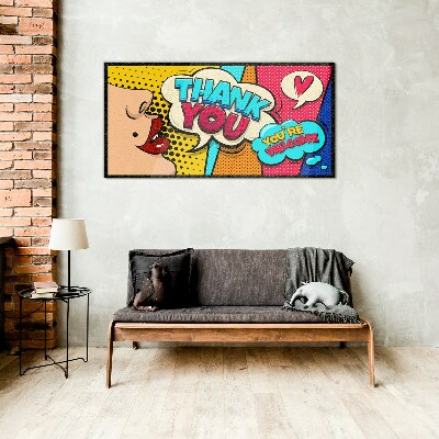 Tablou sticla Pop Art: Exprimarea recunoștinței