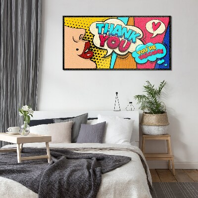 Tablou sticla Pop Art: Exprimarea recunoștinței