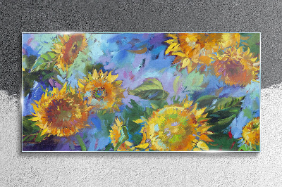 Tablou sticla Flori de floarea -soarelui