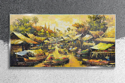 Tablou sticla Piața de apă tropicală