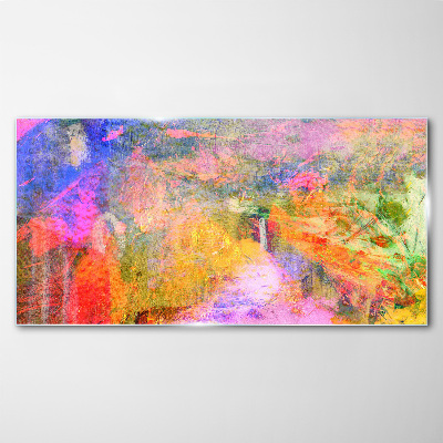 Tablou sticla Peisaj abstract colorat