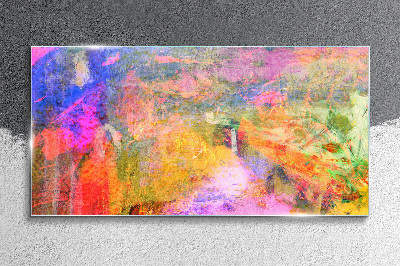 Tablou sticla Peisaj abstract colorat